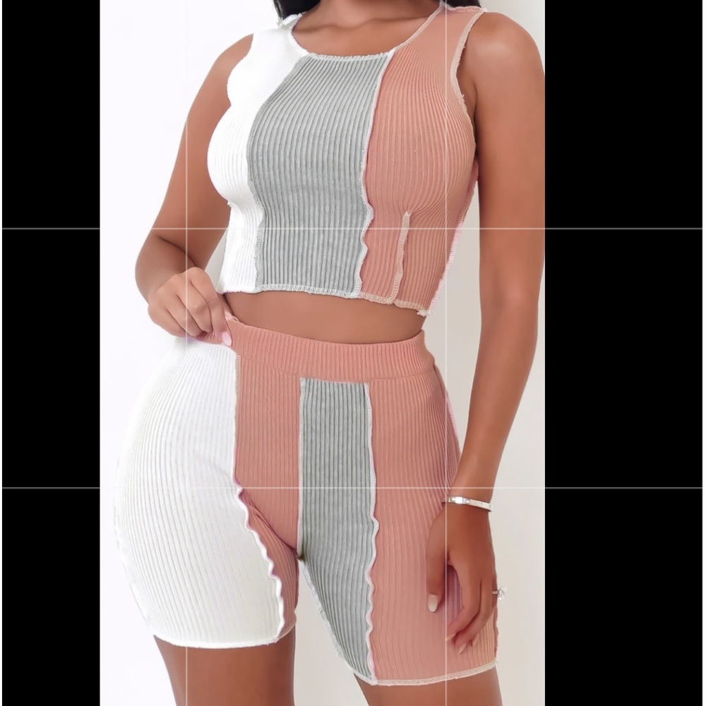 Lounge Ribbed shorts set Size Medium